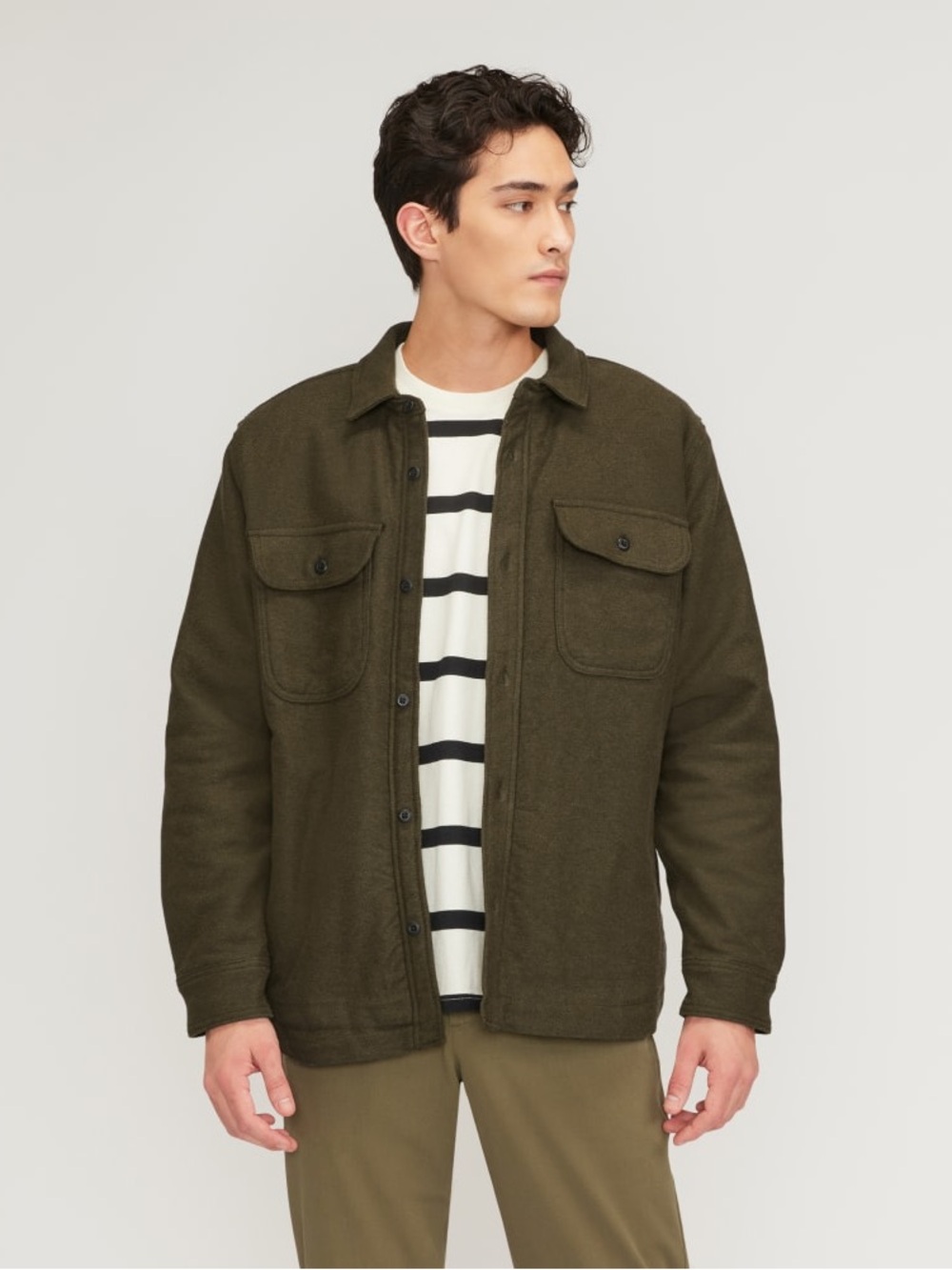 Everlane The Renew Fleece-Lined Heavyweight Overshirt